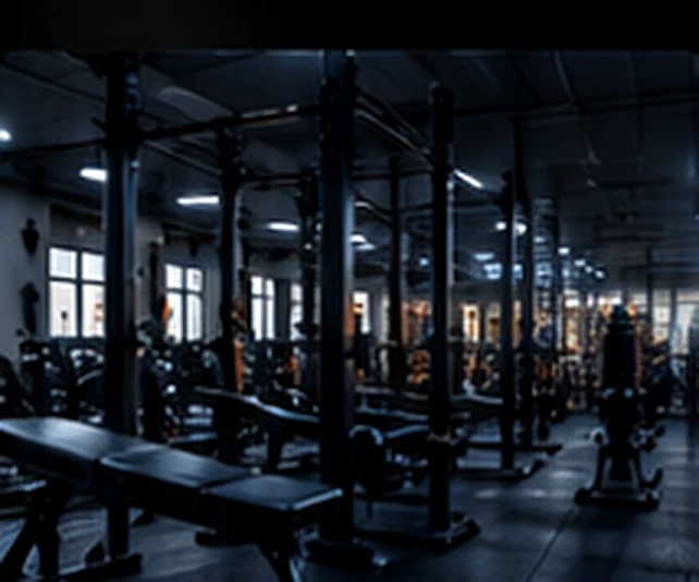 Área de equipamentos de musculação